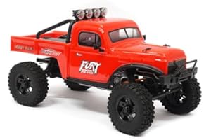 furitek FX118 Fury Wagon 1/18 Rock Crawler w 2S Lipo Battery,2.4GHz 4CH RC Transmitter,Receiver,Brushless Motor&ESC- Remote Control Adult Toy RC Cars,Mini RC Rock Crawler (HELIDIRECT) (RED)
