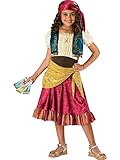 InCharacter Costumes  Girls Gypsy Dress Costume, Multi Color, Large