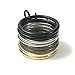 ANJUU 12 Pack 38mm Inner Diameter Metal Curtain Drape Sliding Eyelet Rings Silver Tone