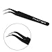 TINKSKY 4pcs Tweezers Anti-Static Stainless Steel Tweezers Maintenance Tools Kit(Black)