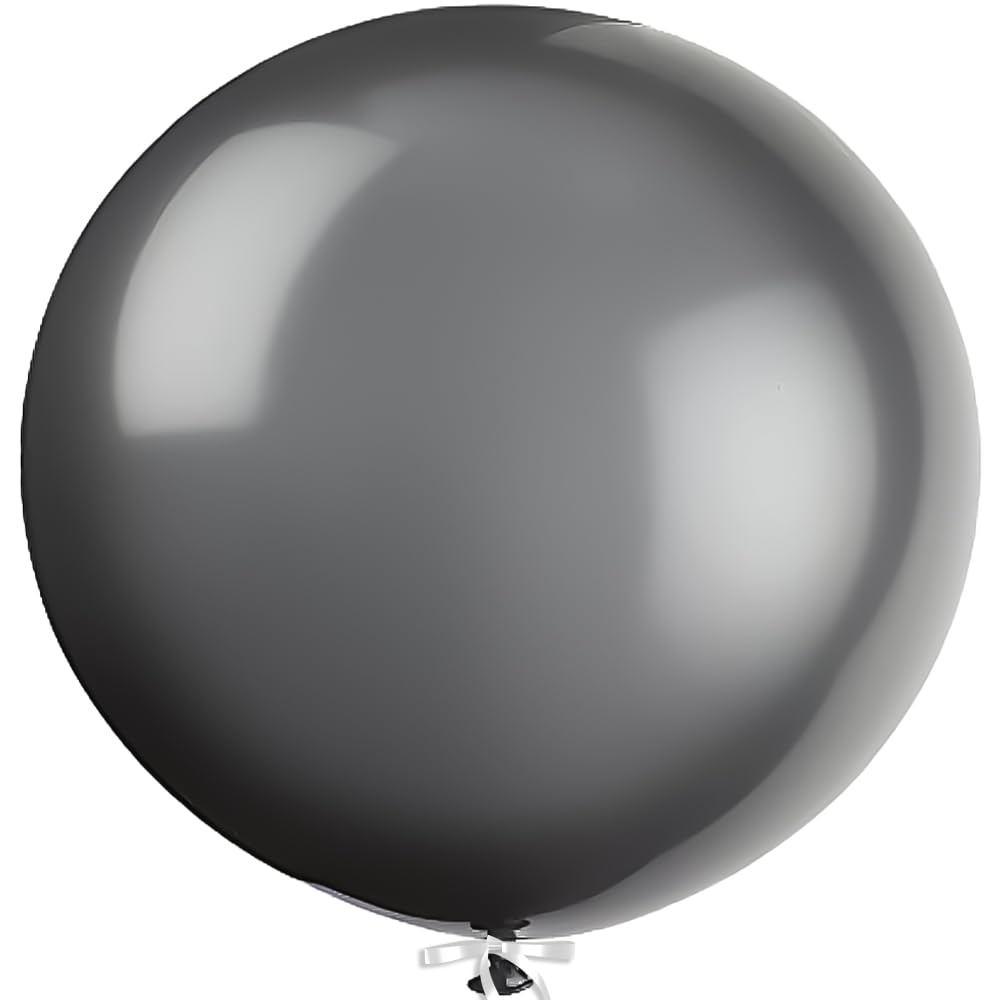 Phantom Black Large Latex Balloons (91cm) Pack of 6 - Ideal for Parties, Celebrations, and Events