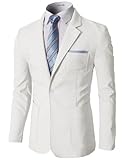 H2H Mens Fashion Basic Slim Fit Lightweight Long Sleeve Jacket Blazer