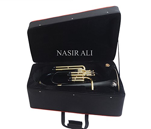 Nasir Ali Euphonium Black lacquered and Brass polished Bb 3 valve with hard case