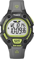 Timex Men's T5K692GP Ironman Traditional 30-Lap Full-Size Black Green Resin Strap Watch