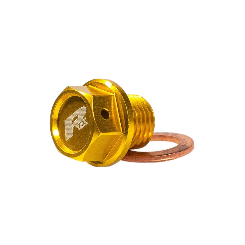 RFX Boulon de vidange magnétique (Jaune) [M12 x 10 mm x 1,25] Suzuki RM125/250 01-08 RMZ250 07-09 DRZ400 00-19