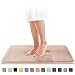 Genteele Memory Foam Bath Mat Non Slip Absorbent Super Cozy Velvet Bathroom Rug Carpet (17 inches X 24 inches, Beige
