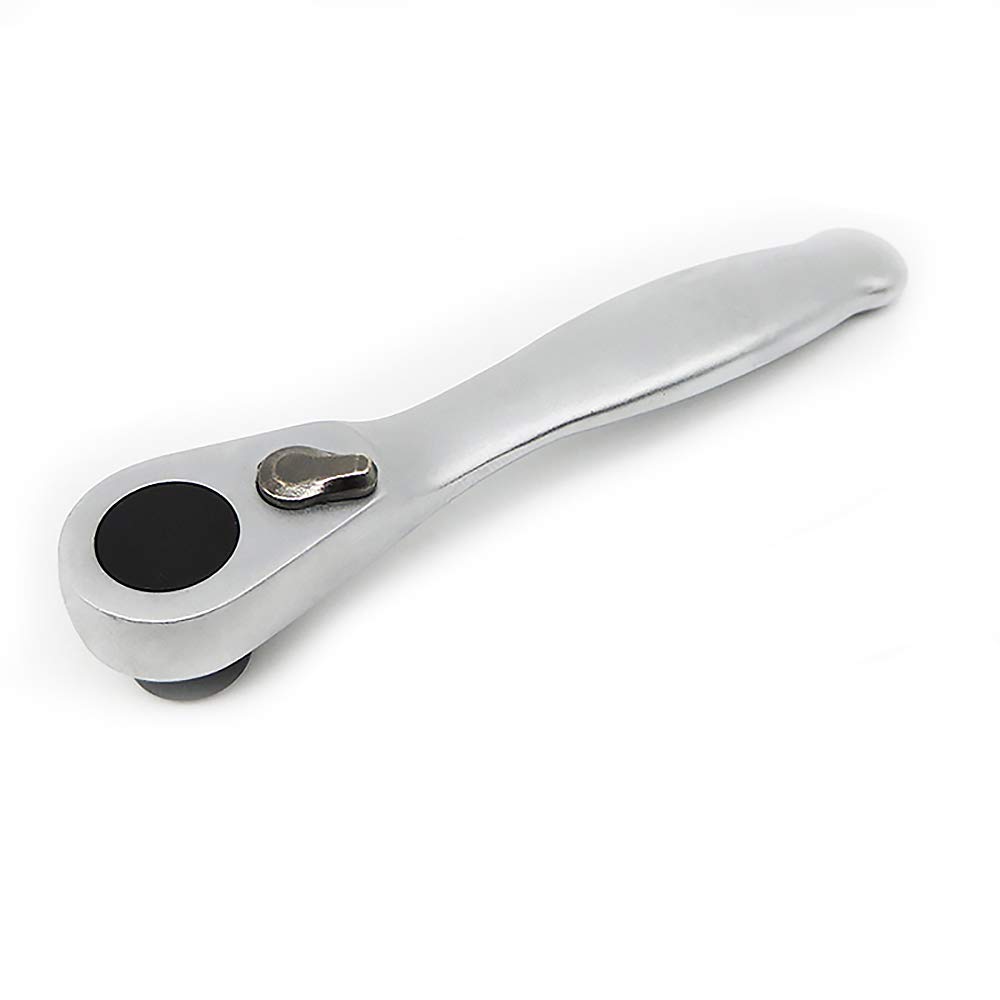 tooloflife 1/4" Inch Mini Ratchet Wrench 72 Teeth Drive Hex Bit Ratchet Tool Allen Wrench Hex Handle Lock Socket Quick Release(95mm, Single Head)