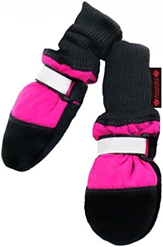 MUTTLUKS REFLECTIVE 4 DOG BOOTS PINK FLEECE LINED ALL SIZES (XS)