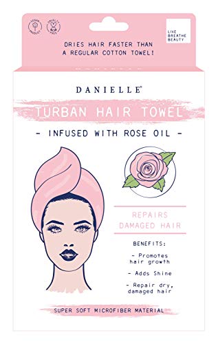 Danielle Creations Rose Oil Infused Pink Super Soft Turban Hair Towel
