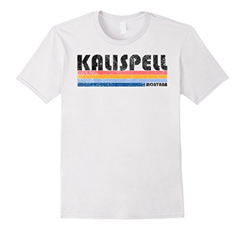 Mens vintage 1980s style kalispell montana t shirt fini…