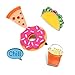 Onnea Enamel Metal Lapel Pin Badge Cute French Fries Coffee Pizza Donuts Sunshine Brooch Set