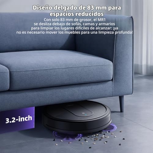Robot Aspirador,Robot Aspirador y Fregasuelos 4000Pa Presión de Succión, Autonomía 140 Minutos, Sensores Anticaídas y Cepillo Multifunción, TotalSurface, App Control
