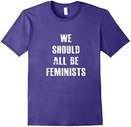 Mens We Should All Be Feminists T-Shirt Large Purple