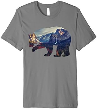 Men's Yosemite Bear Premium T-Shirt (5 Color Options) Large Slate