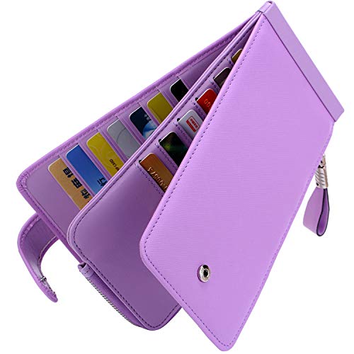 Huztencor Women's Credit Card Holder Wallet Leather Ladies Women RFID