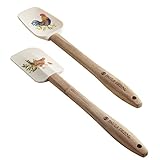 Paula Deen Tools Silicone Spatula/Spoonula Set, 2-Piece, Garden Rooster