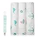 Premium Quality Baby Swaddle Blankets 100% Organic Muslin Cotton for baby boy and girl , 3 Pack. Let Baby Feel Embraced And Protected with Loli's ultra soft covering cloth + Bonus Gift