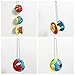 ECOOLBUY 3 PACK 2.9inch Cute Pet Dog Cat Bird Bites Toy Parrot Chew Bell Ball Toys Swing Cage Cockatiel Parakeet For Bird Cat Small Medium Dog