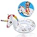 Kiddy Inflatable Unicorn Swim Ring - Happytime 2019 Pool Swim Ring Toys with Handle Water Fun Beach Party Toys for 3 Up Years Olds Kids