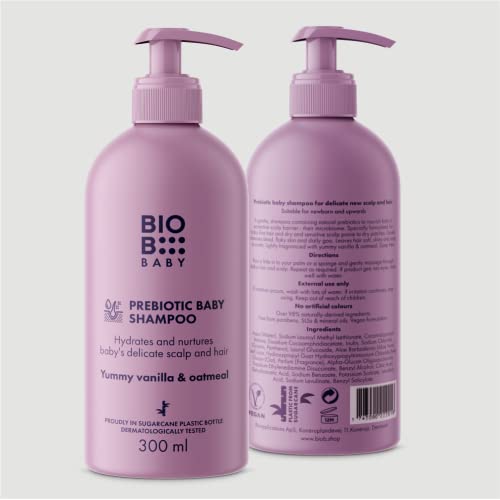 Biob Prebiotic Natural Baby Shampoo Newborn Shampoo for Cradle Cap