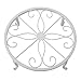 TYZ Metal Potted Plant Stand Floor Flower Pot Holder Decorative Pot Trivet Set of 3 (White)thumb 2