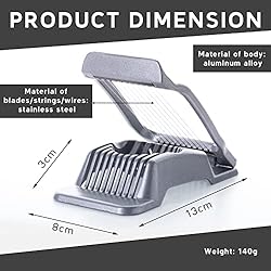 Egg slicer for hard boiled eggs heavy duty aluminum