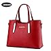 JZOEOEU Women's PU Leather Shoulder Bags Top-Handle Handbag Tote Bag Simple Purse Fashion Cross Body Bag,Red SILI