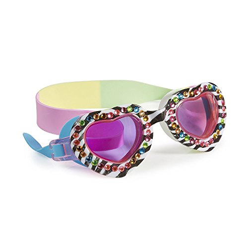 Bling2o “Zebra Dazzler” Premium Kids Swim Goggles with AntiFog and UV