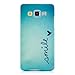 kwmobile TPU SILICONE CASE for Samsung Galaxy A5 (2015) Design Smile blue turquoise - Stylish designer case made of premium soft TPU