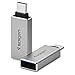 Spigen CA300 USB Type C Male to USB 3.0 Type A Female Adapter Aluminum for Galaxy S9 / S9 Plus/Note 8 / S8 / S8 Plus/Pixel/LG/HTC & More- 2Pack