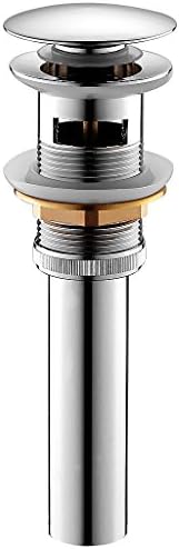 Amleso メーカー公式 洗面器の廃棄物の浴室の流し台の押しボタンをクリックして下さいプラグスロット付き スロットなし 銀