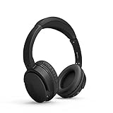 SMARTOMI HOOP Over Ear Bluetooth Headphones with Mic aptX HiFi Stereo Wireless Headset Soft Protein Earmuffs Metal Adjustable Headband Wireless Wired Dual Mode for PC/Cell Phone/TV 16Hours Matte Black