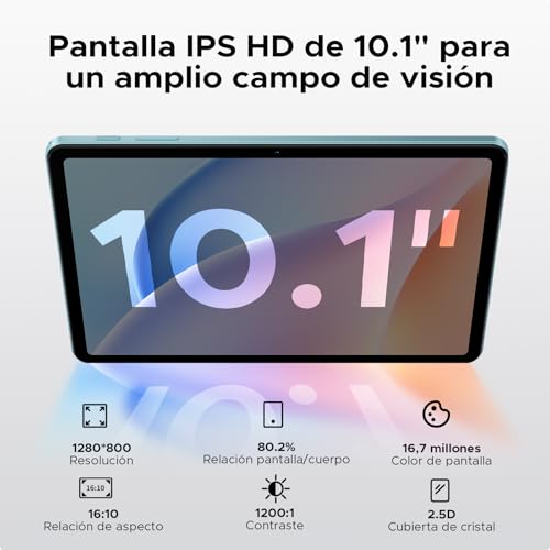 Tab A9 Android 16 Tablet 10 Inch Gemi AI, Unisoc T310, Kids Tablet 6580mAh, 20GB RAM/64GB ROM, 8MP Main Camera, Tablets Dual Speakers, Bluetooth 5.0, OTG, Jack 3.5mm, Face ID