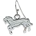Blue Green Abalone Paua Shell Galloping Prancing Horse Lover Silver Jewelry Earring for Girl Women Teen
