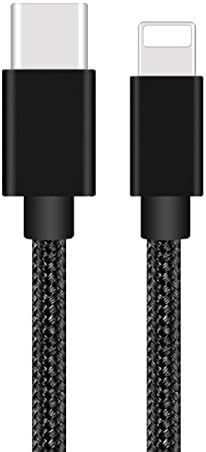 Usb-C to Lightning Cable 1.2M，LEOGEO USB 3.1 Type-C to Lightning Chargering&amp;Sync Cord iPhone iPad Connect to Macbook Pro 2016, Google Pixel and Apple 29W Wall Charger (Black，4ft/1.2m)