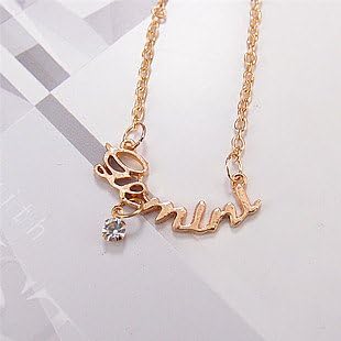 Kathy Store INC Mystical Horoscope Zodiac Word Pendant Necklace Horoscope Zodiac Nameplate Necklace
