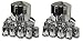 ONE SET of 2pcs Truck Rear wheel Chrome ABS Axle HubCap Covers with 33mm Nut Covers for 10x285.75 hub
