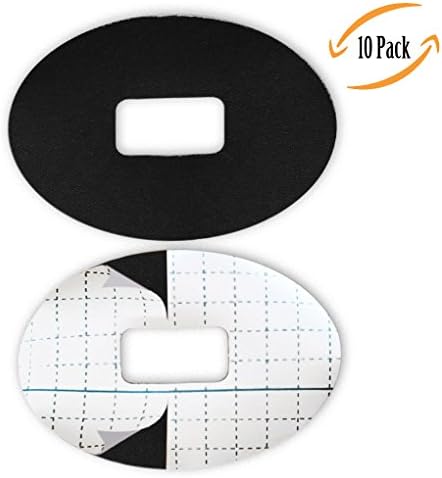 Dexcom Adhesive Patches Pre-Cut for G4 G5, Dimensions 4.3" h x 3.25" w, Color Black, Pack of 10