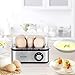 Egg Cooker Aicook Rapid Egg Cooker with Auto Shut off, 8 Egg Capacity Electric Egg Maker for Soft, Medium, Hard Boiled Eggs and Poacher Attachment, Stainless Steel