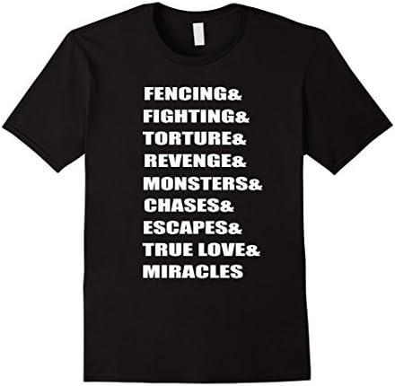 Mens Fencing Humor shirt Fighting Torture Revenger Monsters Chase Large Black