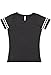 LAT Ladies Fine Jersey Short Sleeve Football Tee (3537) Vintage Smoke/Blended White, M