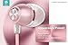 Headphones,Devia I3 In-Ear Earphones Stereo Noise Cancelling Sound Lightweight Headphones with Microphone and Volume Control for Iphone,Ipad,tablet,and Android Devices (Rose Gold)