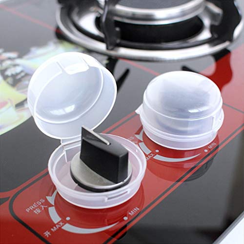 4PCS Stove Knob Covers, Bosiwee Stove Oven Control Switch Knob Cover Lock Protection Child Safety Guards Childen Proof for Children Kitchen Safety