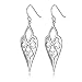 Highly Polished Sterling Silver Filigree Cuckoo Design Dangle Drop Earrings