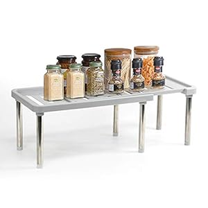 Cupboard Shelf Organiser, Kitchen Cupboard Organiser, Multi-Functional Expandable Shelf, Adjustable Length 25-61cm…