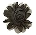 Black Chiffon Rosette Hair Clip - 4