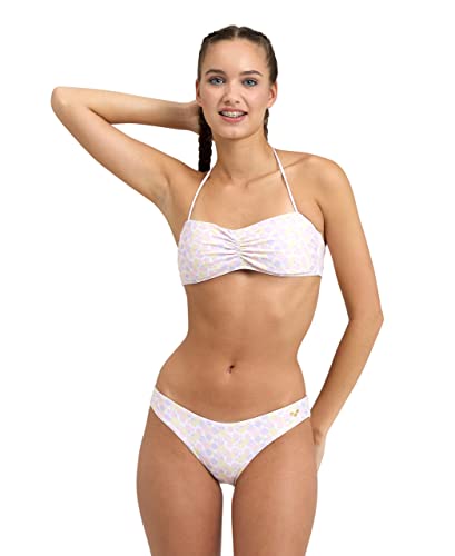 Arena Allover Damen Bandeau-Bikini, Schnelltrocknender Zweiteiler aus Recycletem Stretch-Material mit Herausnehmbaren Cups und Bandeau-Bindeband. Modischer & Bequemer Bandeau-Badeanzug