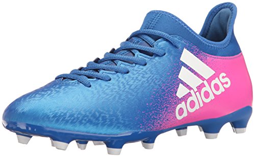 adidas Performance Men s X 16.3 FG Soccer Shoe, Blue/White/Shock Pink S, 10 M US