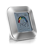 Adoric Indoor Thermometer Humidity Monitor with Touchscreen Backlight Timer Smart Digital Hygrometer with Temperature Gauge Humidity Meter