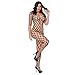 Deksias Crotchless Bodystocking Plus Size Open Crotch Lingerie (black2)